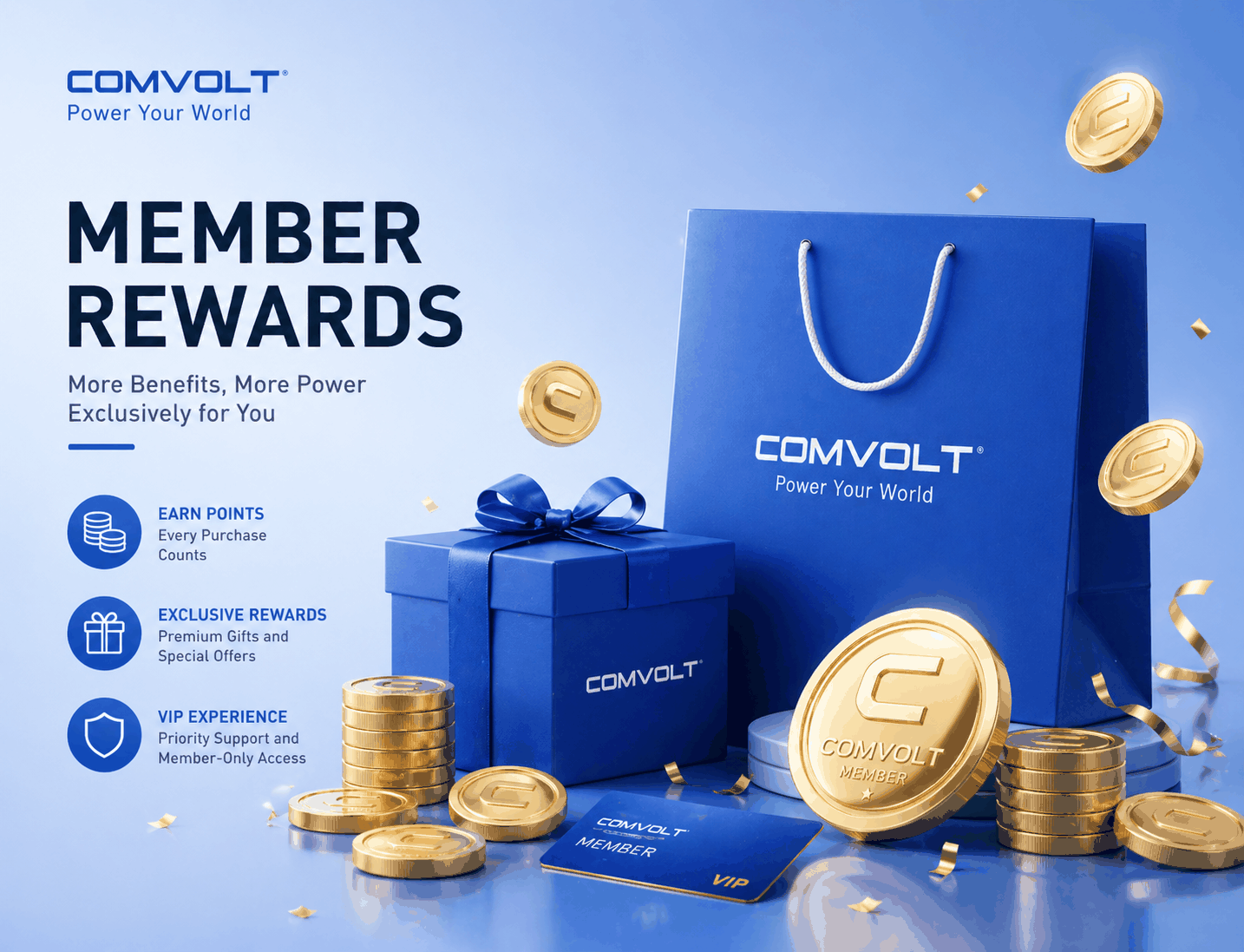 LITHPOWER member benefits — coins and brand shopping bag