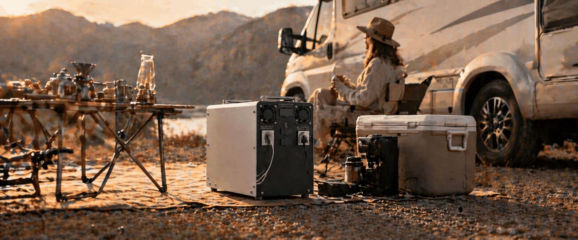 Comvolt 6000 powering a home during a blackout — lifestyle scene